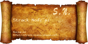 Strack Noémi névjegykártya